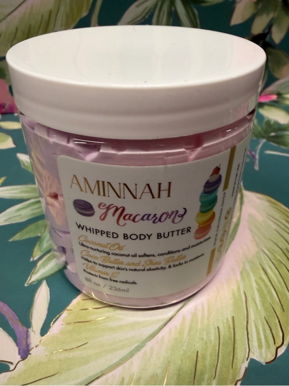 Aminnah Macaron Whipped Body Butter 8oz New